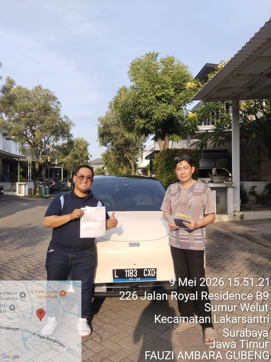 Dokumentasi serah terima unit Geely Ambara Gubeng Surabaya